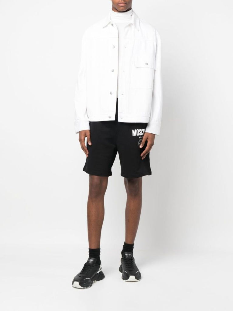 Black Logo-print Organic Cotton Shorts