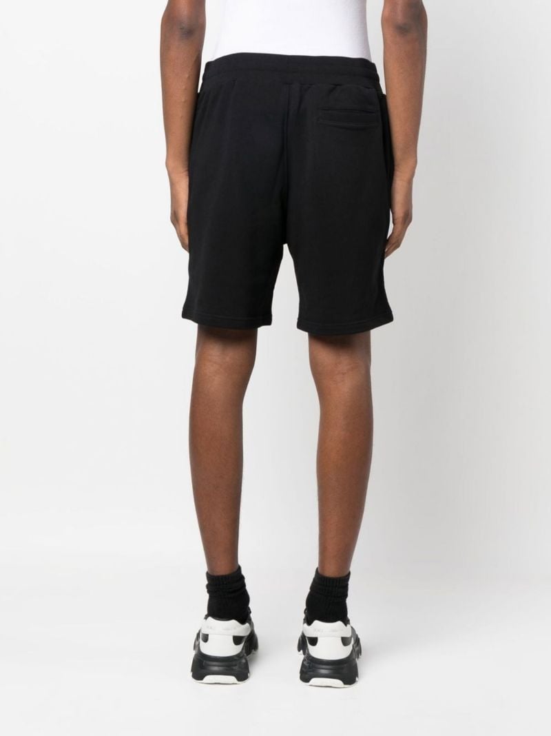 Black Logo-print Organic Cotton Shorts