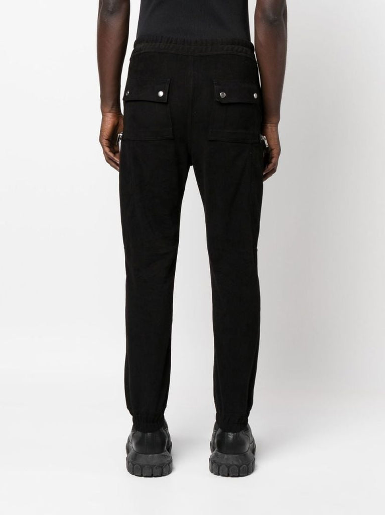 Black Bauhaus Cotton Cargo Trousers