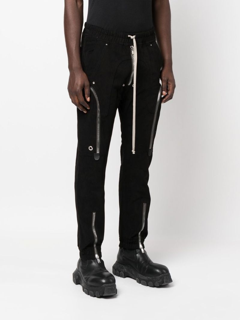 Black Bauhaus Cotton Cargo Trousers
