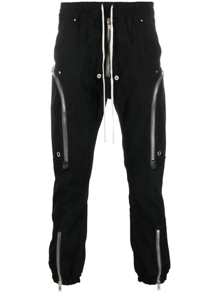 Black Bauhaus Cotton Cargo Trousers