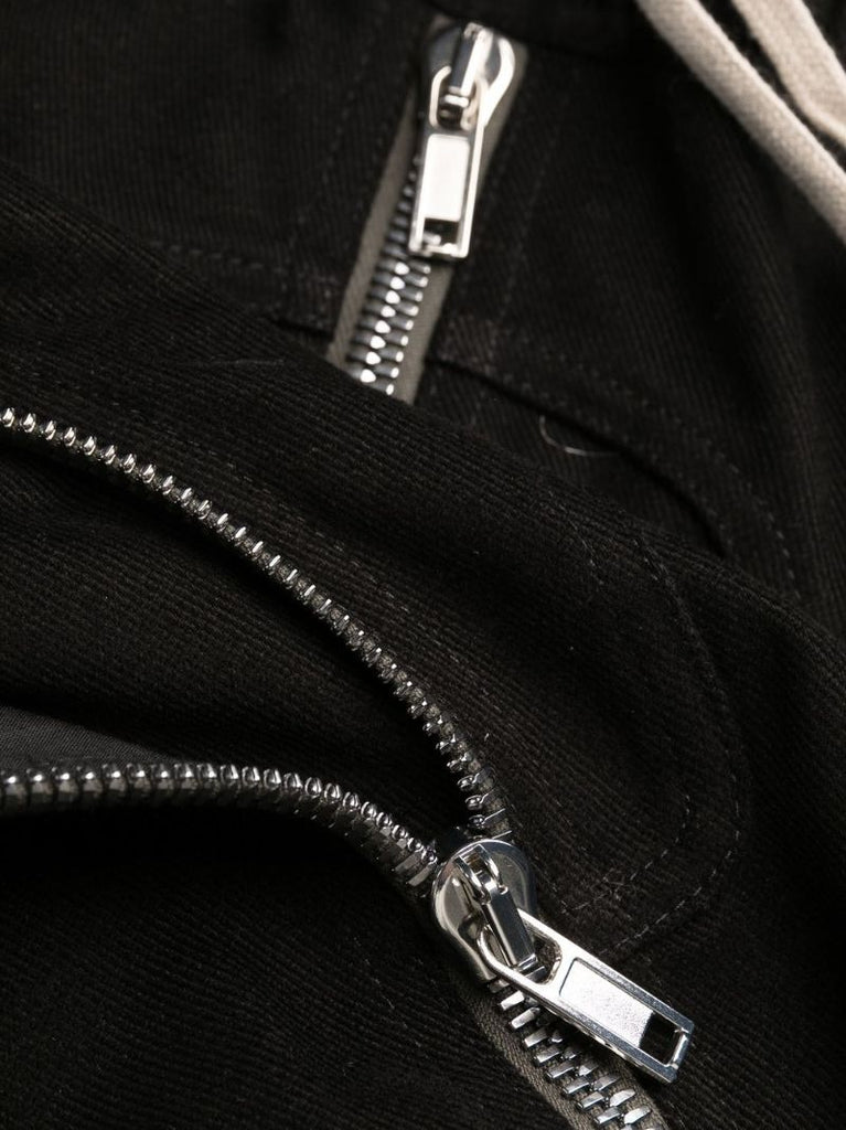Black Bauhaus Cotton Cargo Trousers