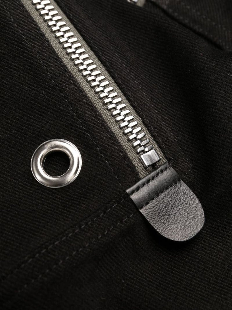 Black Bauhaus Cotton Cargo Trousers