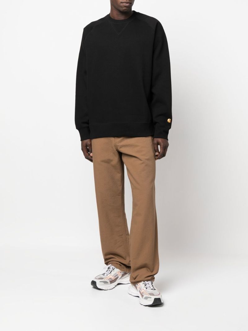 Brown Single Knee Organic Cotton Trousers