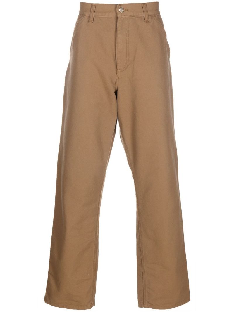 Brown Single Knee Organic Cotton Trousers