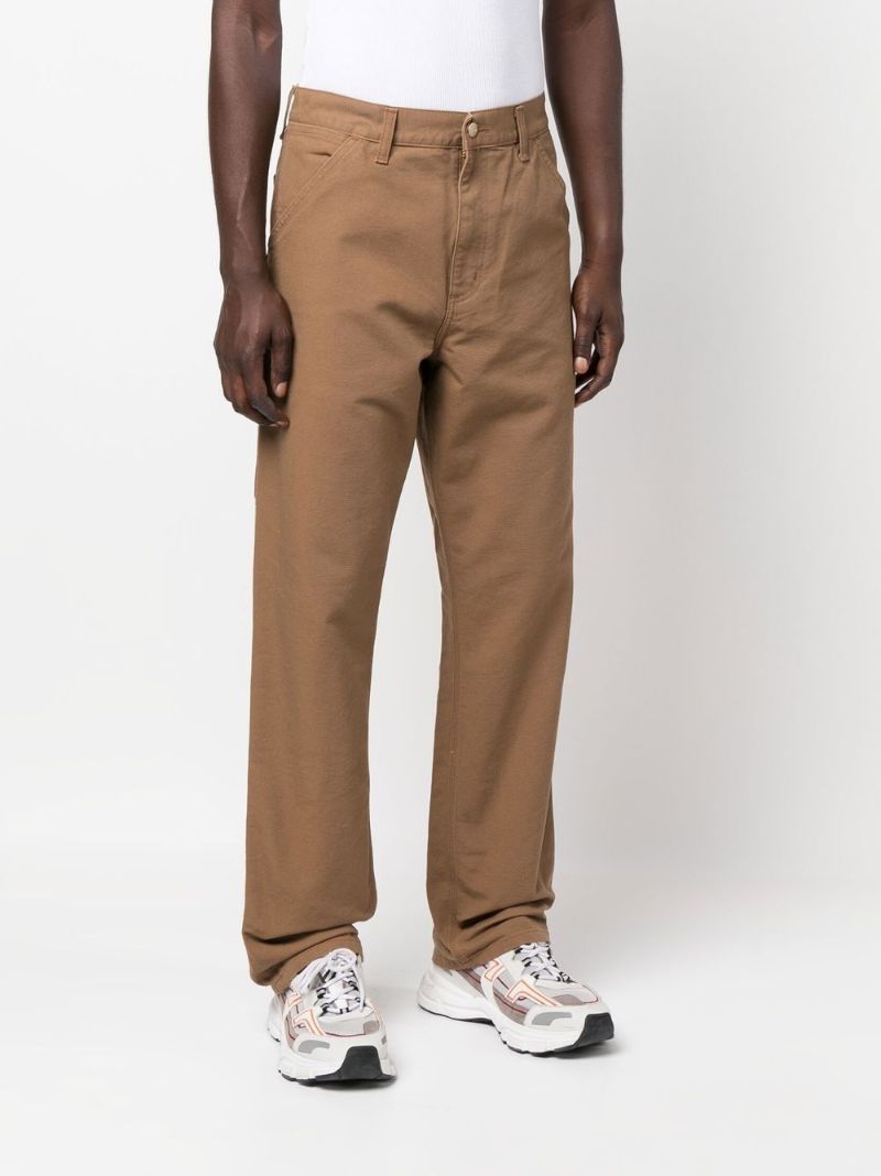 Brown Single Knee Organic Cotton Trousers