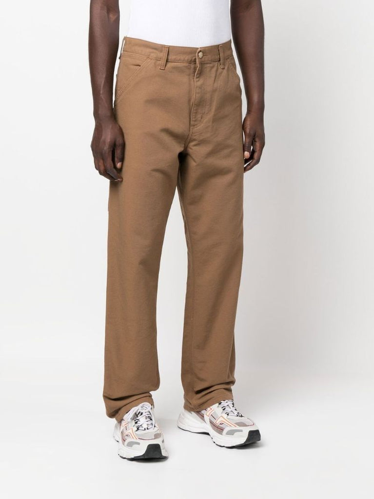 Brown Single Knee Organic Cotton Trousers