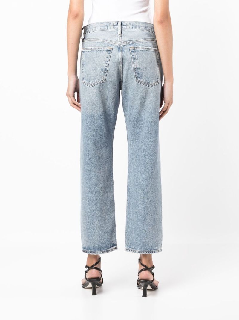 Blue Wyman Low-slung Relaxed Straight Jeans