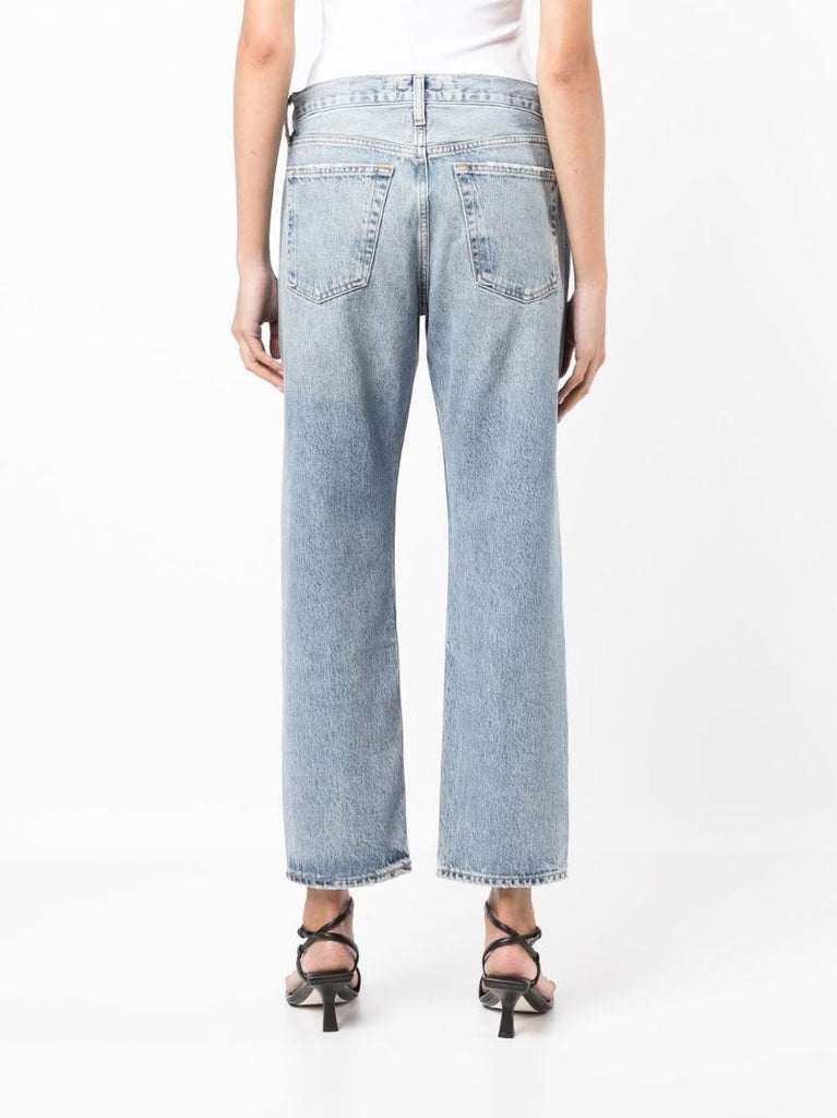 Blue Wyman Low-slung Relaxed Straight Jeans
