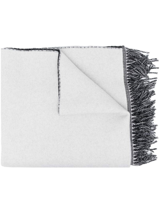 Black and White Reversible Wool Scarf