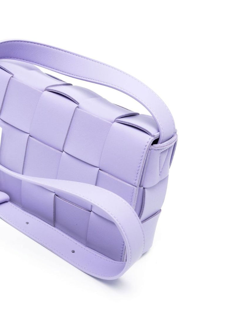 Purple Cassette Leather Cross Body Bag