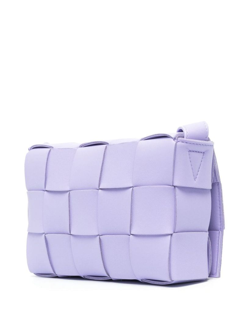 Purple Cassette Leather Cross Body Bag