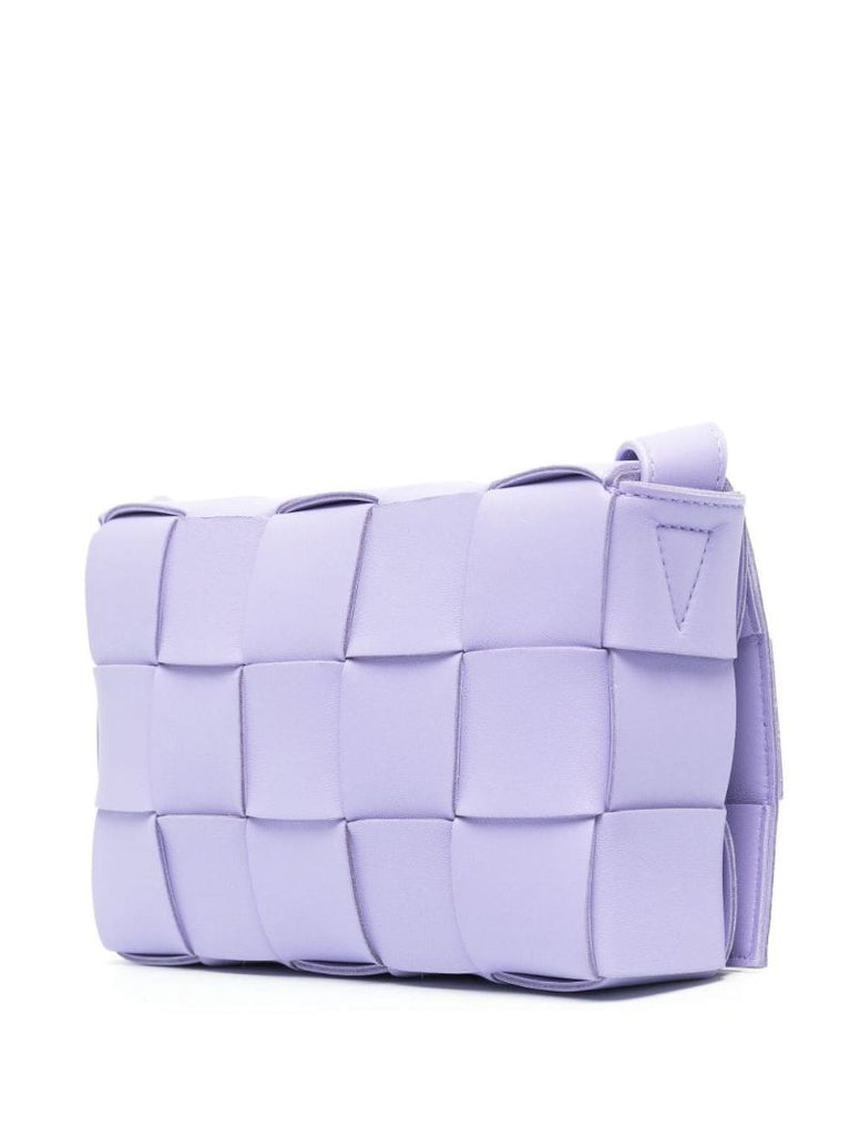 Purple Cassette Leather Cross Body Bag