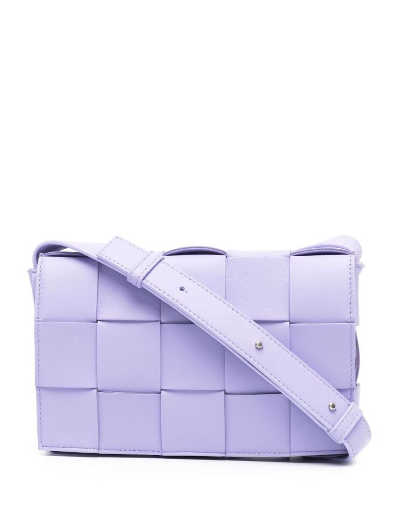 Purple Cassette Leather Cross Body Bag