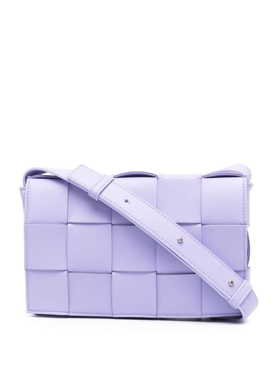 Purple Cassette Leather Cross Body Bag