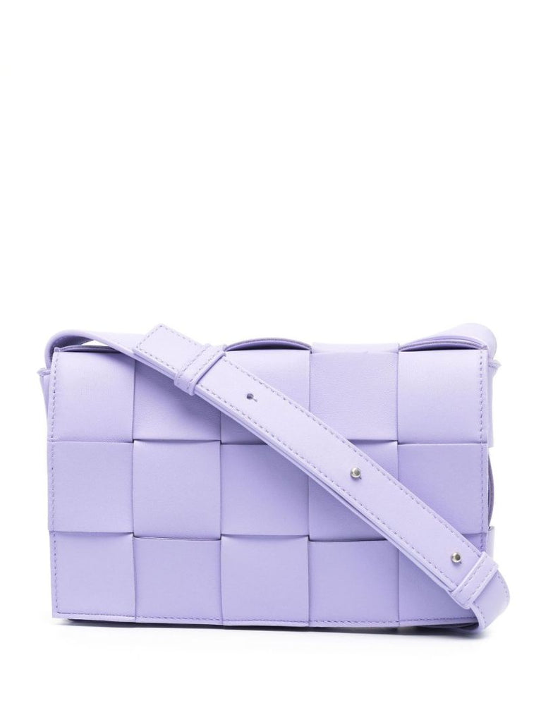 Purple Cassette Leather Cross Body Bag