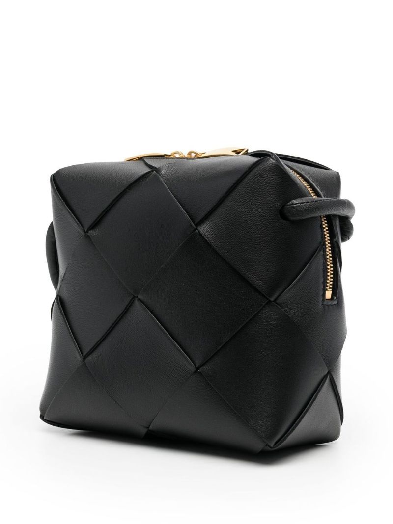 Black Mini Cassette Leather Camera Bag