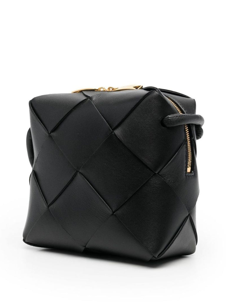 Black Mini Cassette Leather Camera Bag