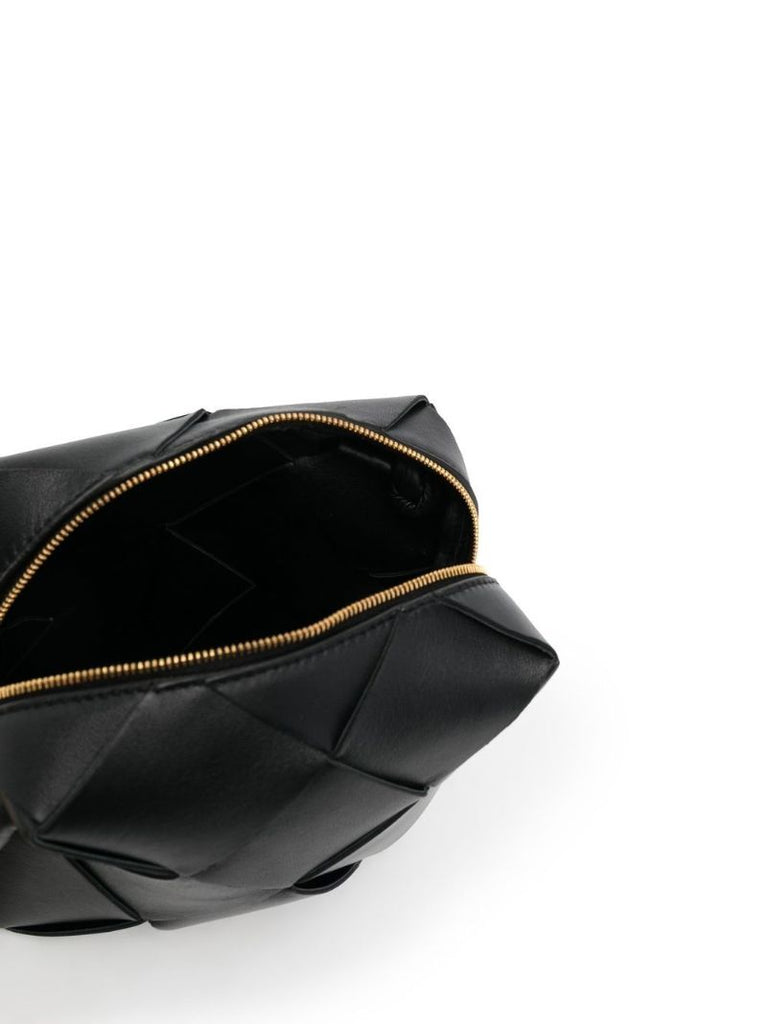 Black Mini Cassette Leather Camera Bag