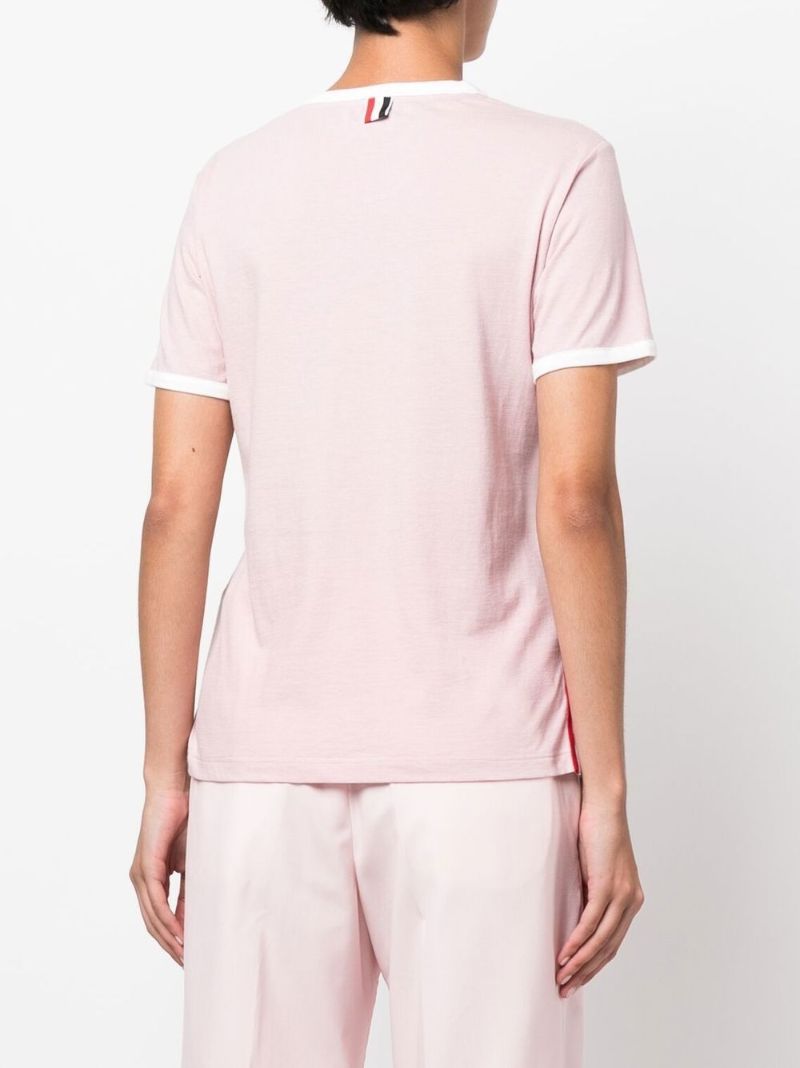 Pink Rwb Stripe Cotton T-shirt