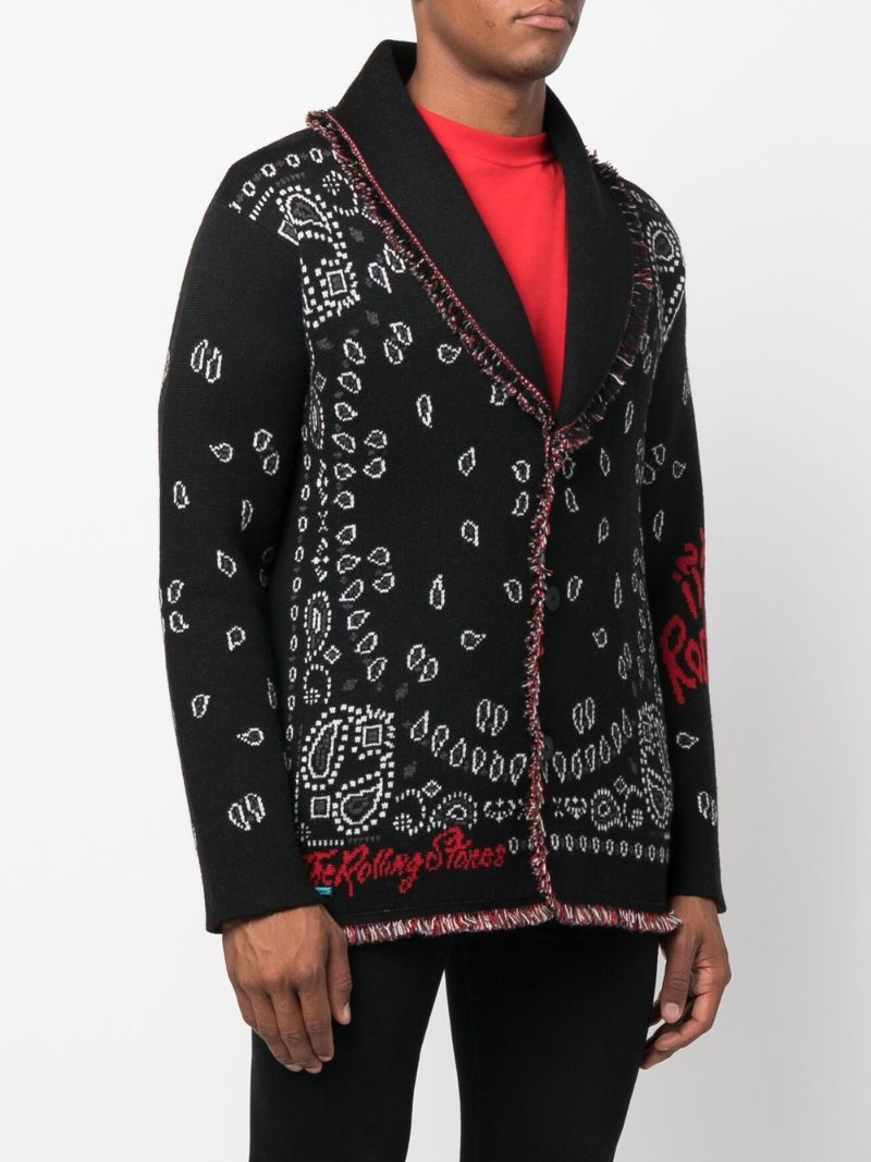 X the Rolling Stones Black It's Only Rock'n'roll Bandana Cardigan