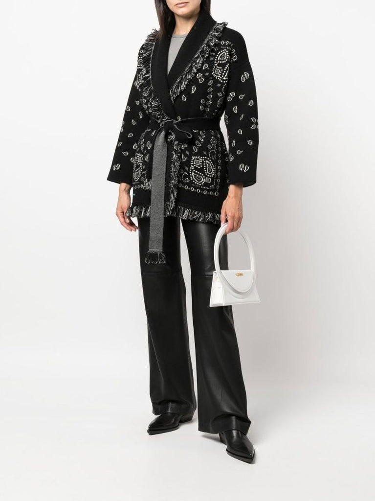 Black Bandana Icon Jacquard Cardigan