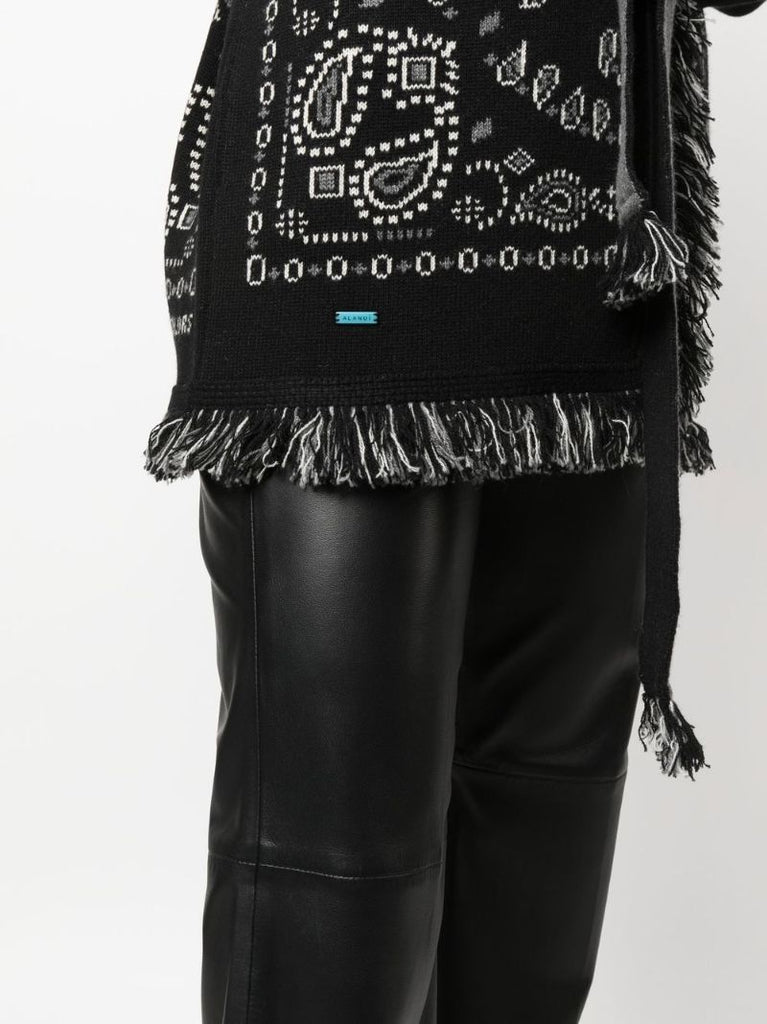 Black Bandana Icon Jacquard Cardigan