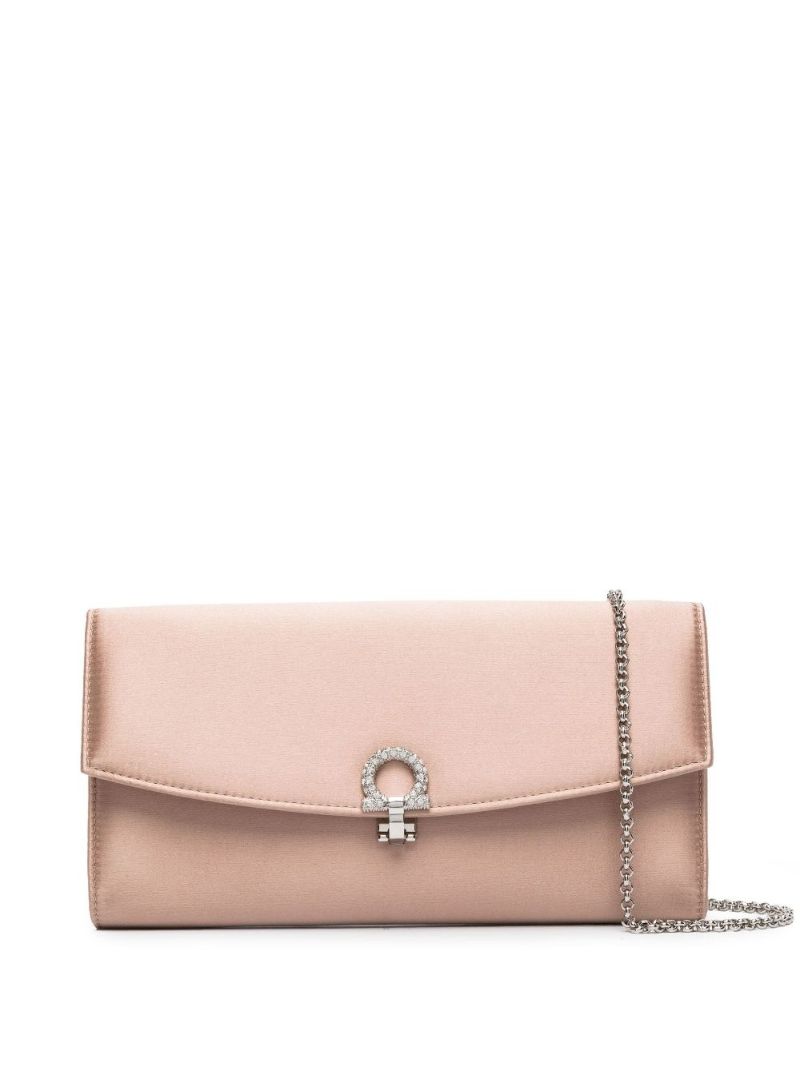 Pink Gancini Satin Mini Bag