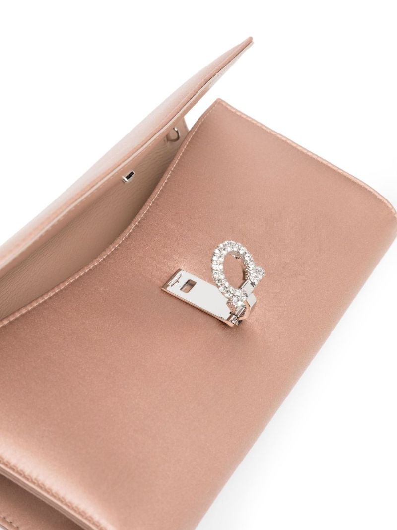 Pink Gancini Satin Mini Bag