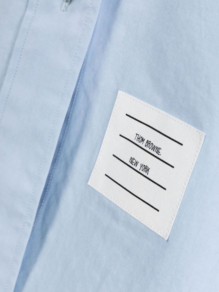 Blue Short Sleeved Cotton Shirtdress
