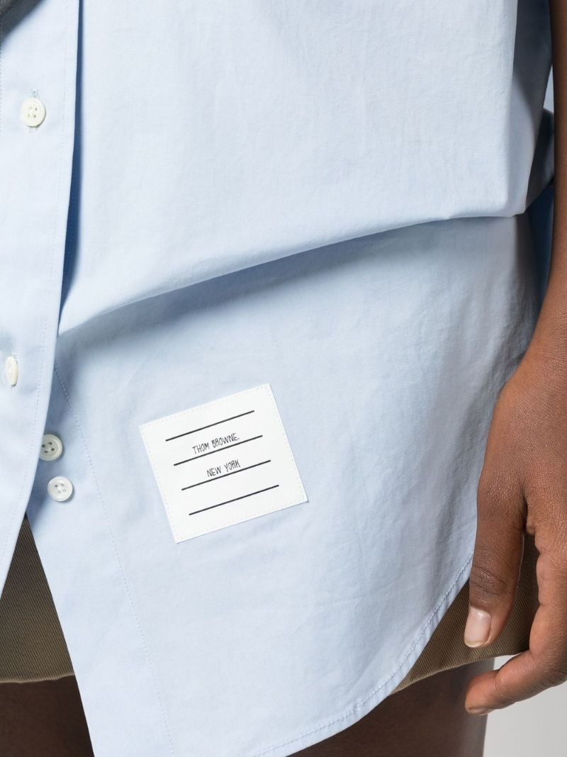 Blue Short Sleeved Cotton Shirtdress