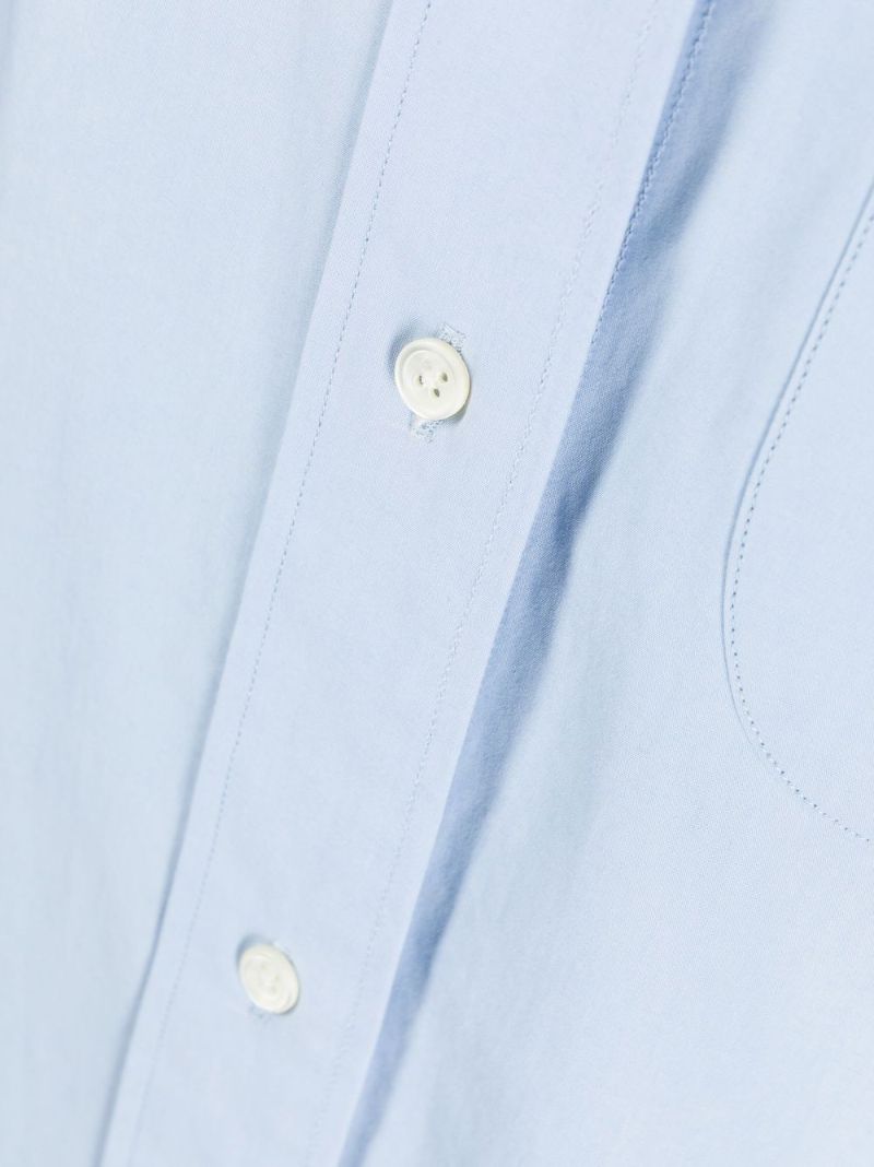 Blue Short Sleeved Cotton Shirtdress