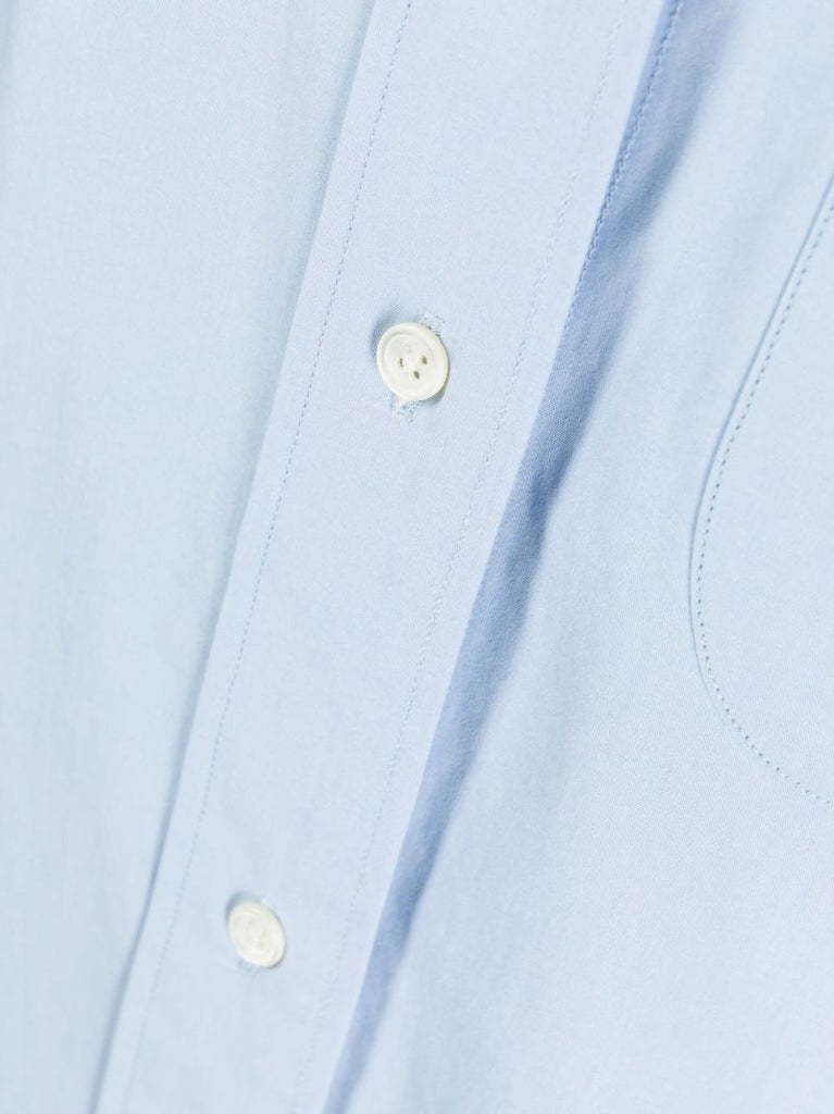 Blue Short Sleeved Cotton Shirtdress