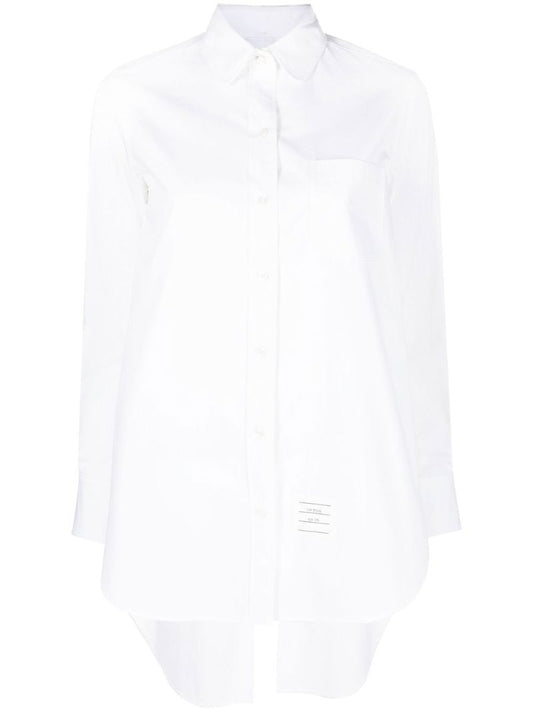 White Belted Cotton Shirt