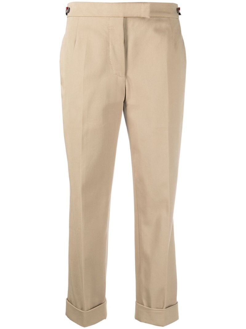 Neutral Low-rise Cropped Trousers