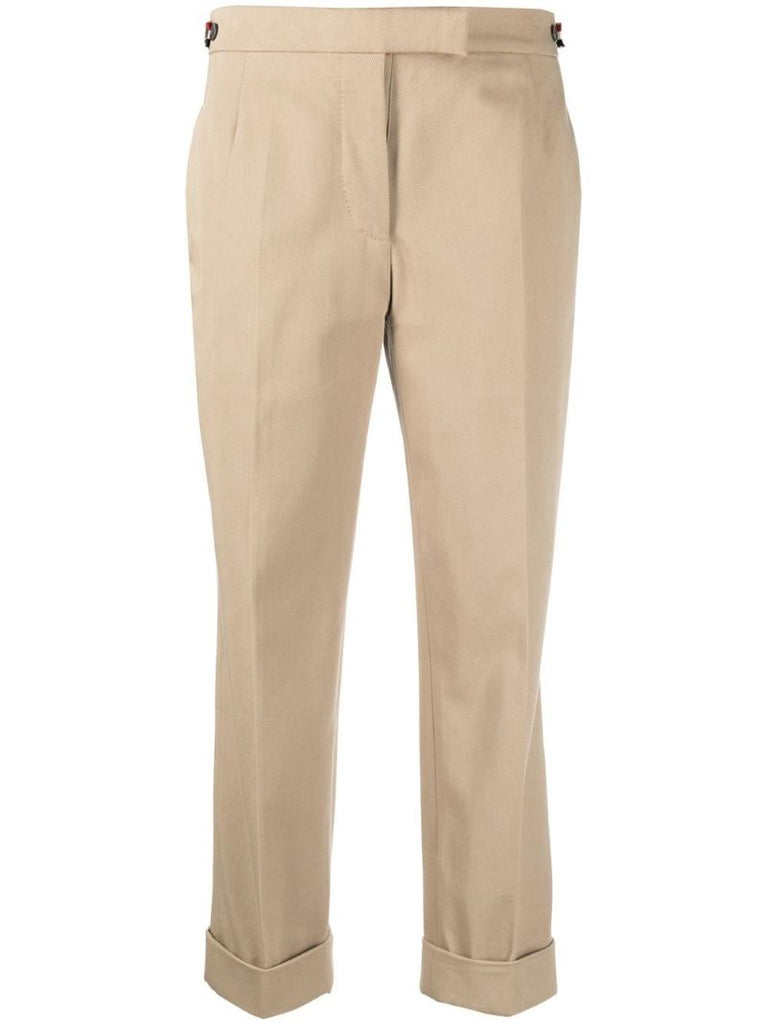 Neutral Low-rise Cropped Trousers
