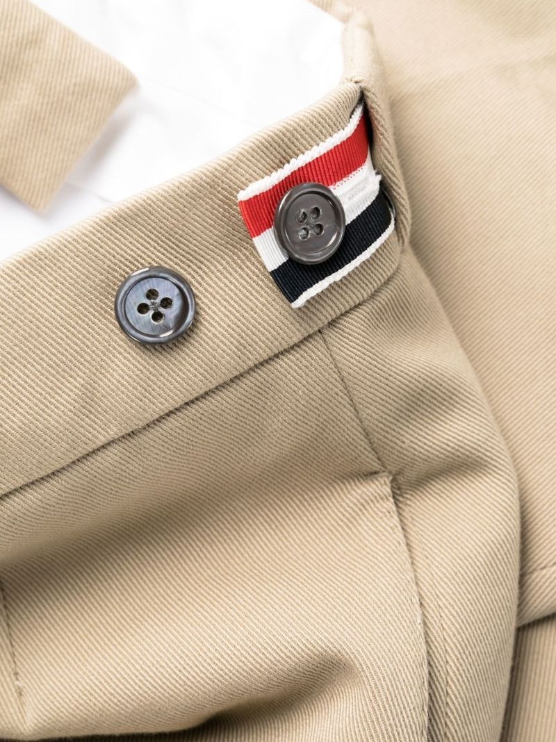 Neutral Low-rise Cropped Trousers