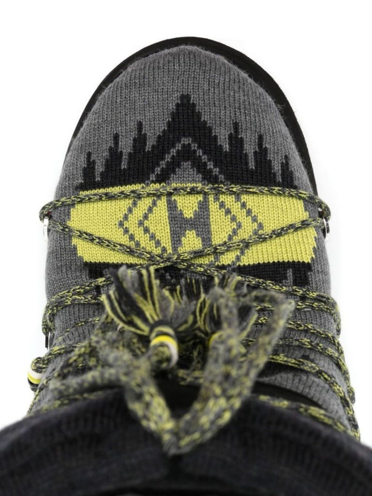 Black Icon Knit Snow Boots