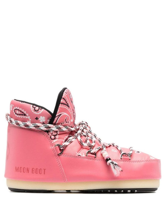 X Moon Boot Pink Bandana Print Boots