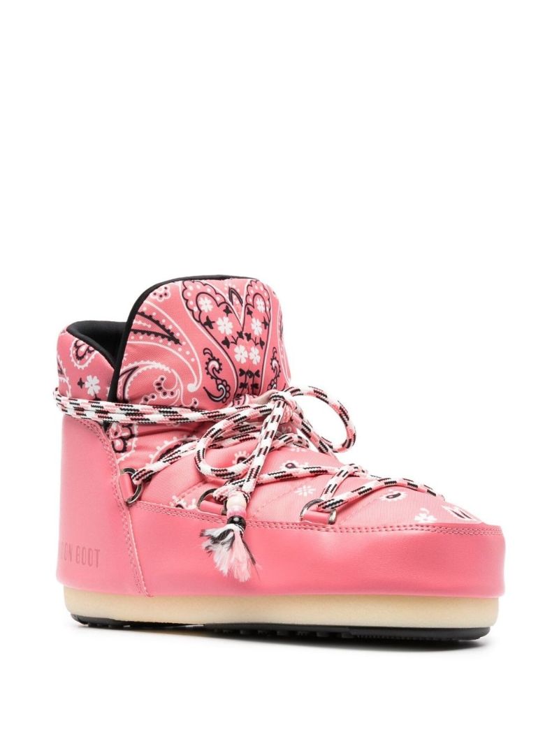 X Moon Boot Pink Bandana Print Boots