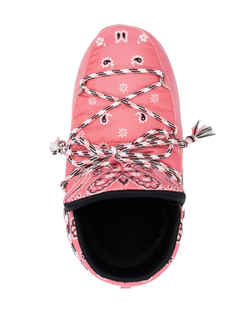 X Moon Boot Pink Bandana Print Boots