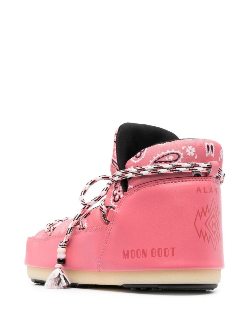 X Moon Boot Pink Bandana Print Boots
