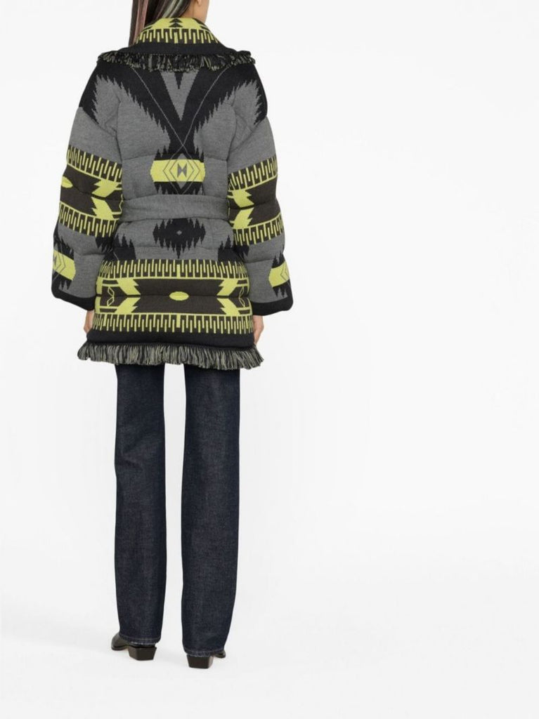 Grey Icon Jacquard Puffer Jacket