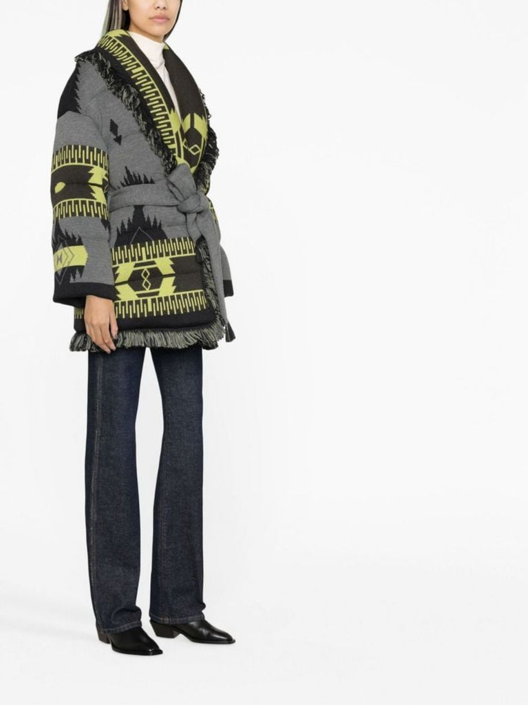 Grey Icon Jacquard Puffer Jacket