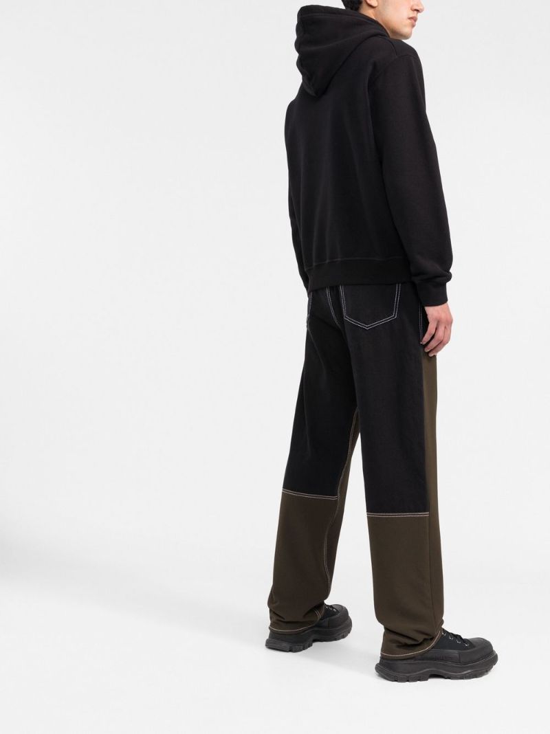 Black Icon Print Hoodie