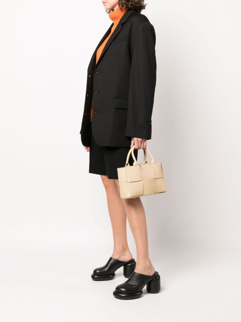 Neutral Arco Mini Leather Tote Bag