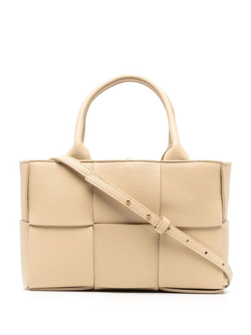 Neutral Arco Mini Leather Tote Bag