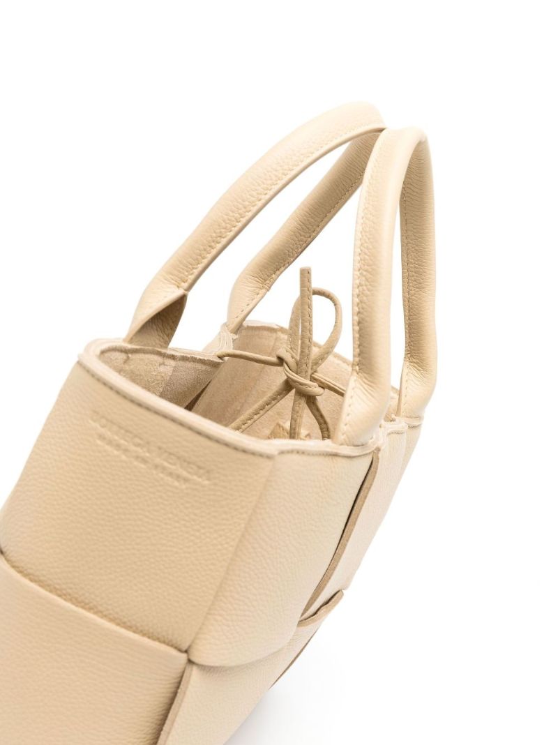 Neutral Arco Mini Leather Tote Bag