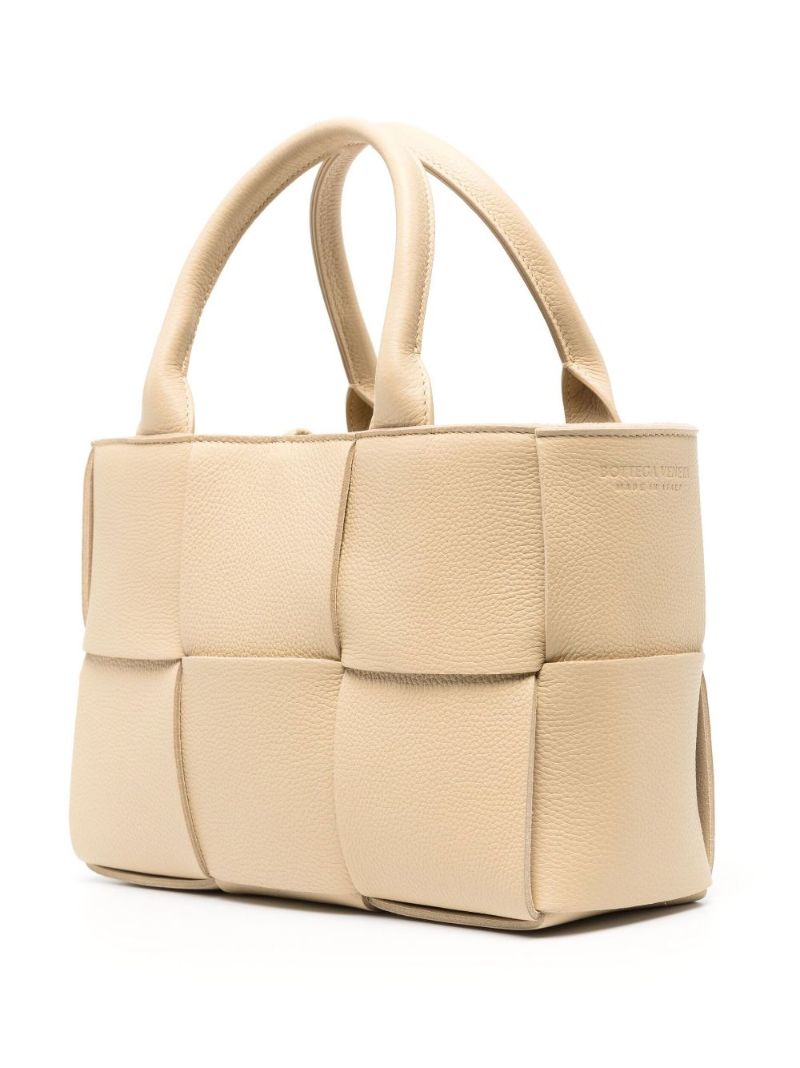 Neutral Arco Mini Leather Tote Bag