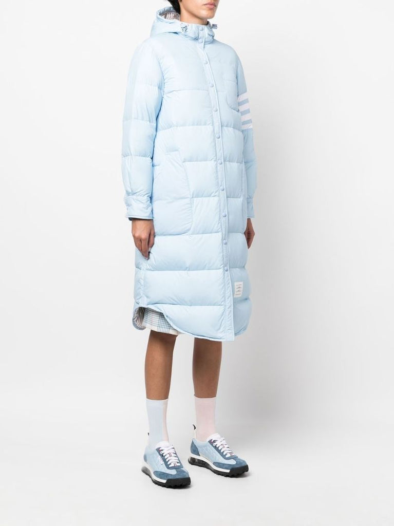 Blue 4-bar Stripe Padded Coat